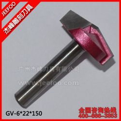 GV-6*22*150  電腦雕刻刀 合金雕刻機刀具 3DV型刀